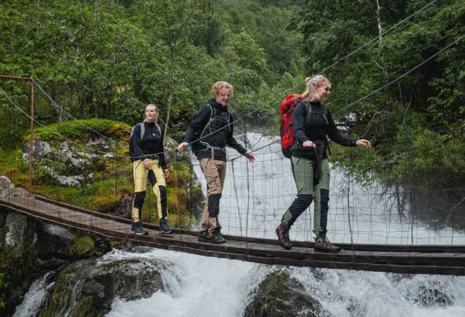 En gjeng mennesker på tur