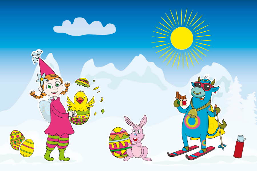 amfelia og oskar på påsketur på ski
