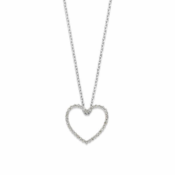 hjerte diamant halssmykke