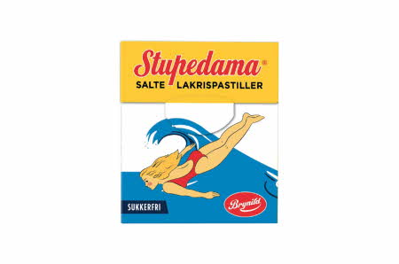 En pakke Stupedama lakrispastiller