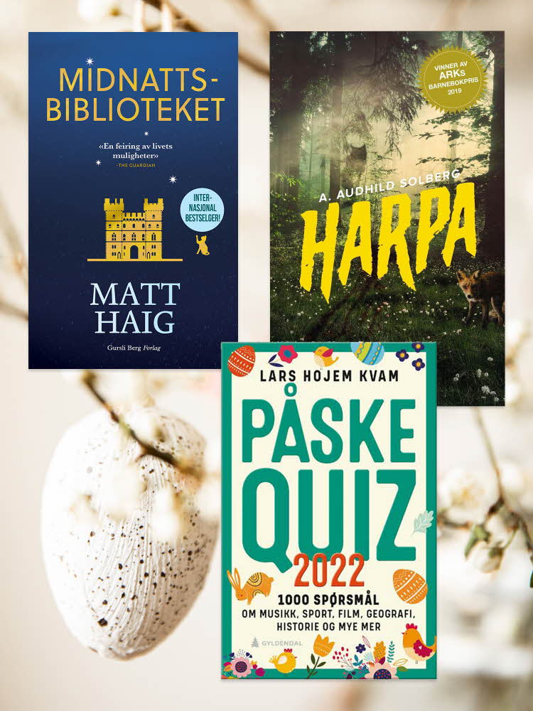 Kollasj av bøker