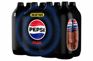 En åttepakning med Pepsi Max-flasker.