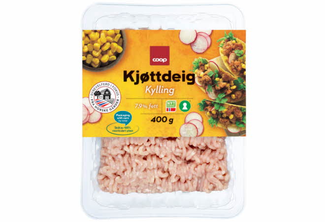 kjøttdeig av kylling fra coop