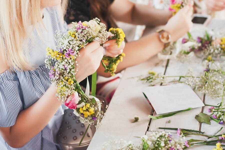 Blomsterkrans verksted 21. juni