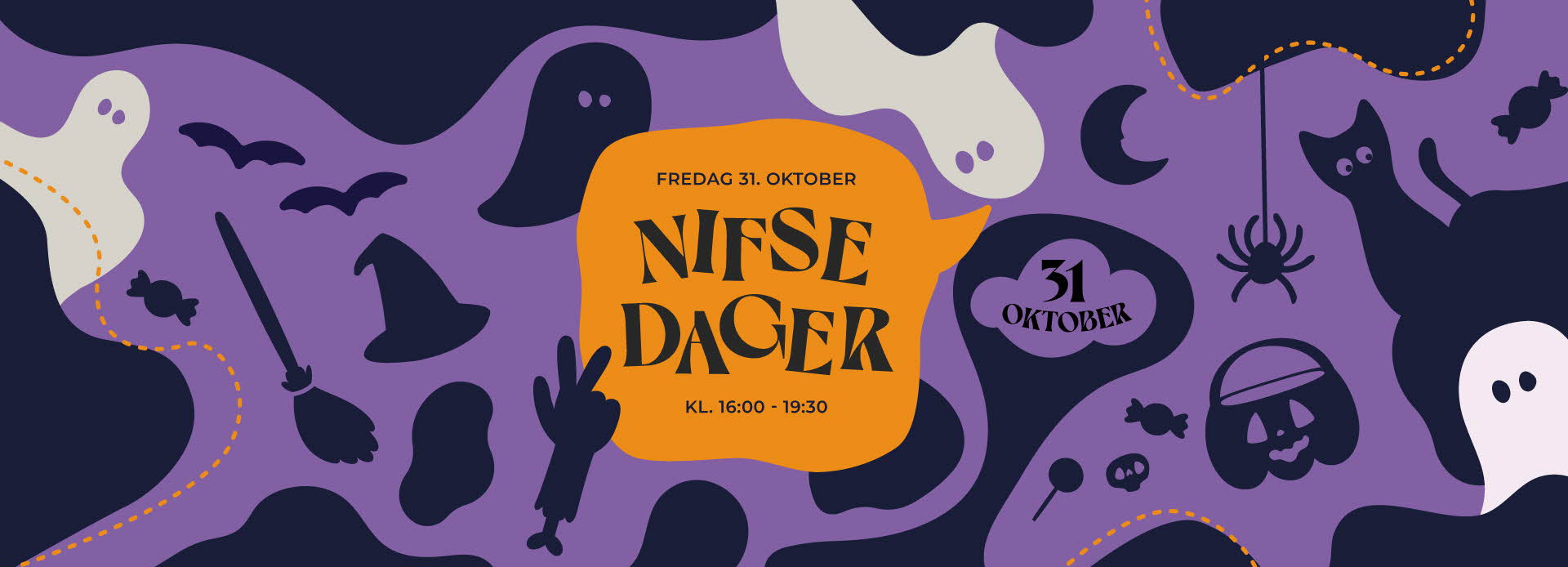 Nifse dager Halloween banner
