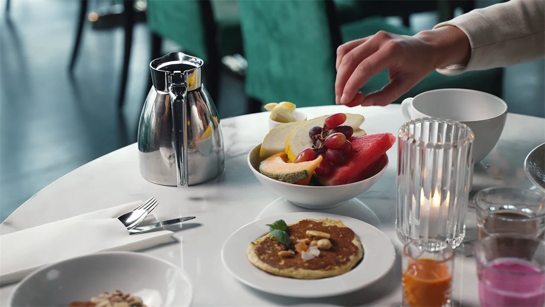 Konferanse, møterom, shuffleboard, frokost, mennesker, bankett