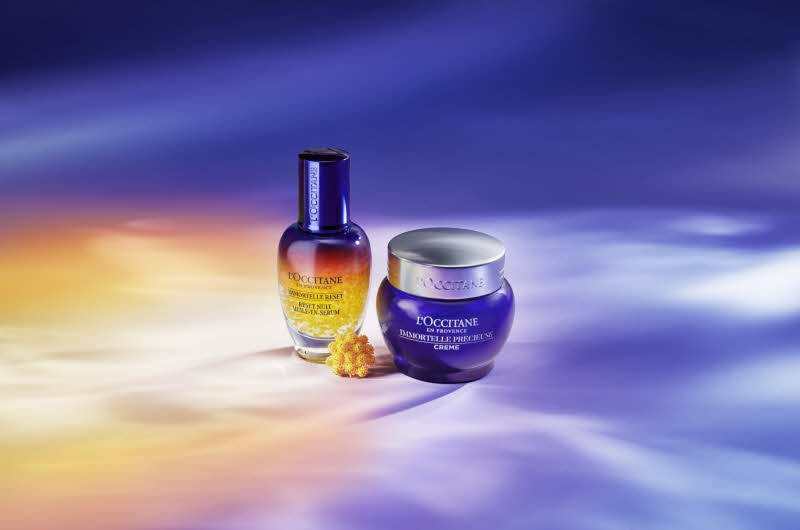 Hudpleiekrukker fra L'Occitane i lavendel og strågul farge