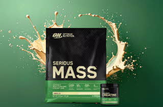 bilde av serious mass og kreatin på boks