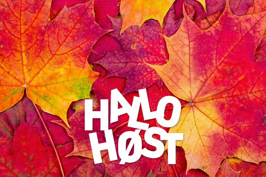 hallo høst, logo med blader