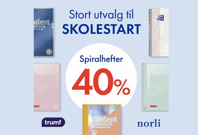 Norli Spiralhefter -40%
