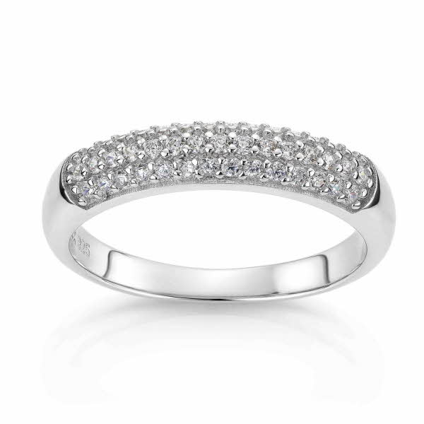 rundt sølv ring