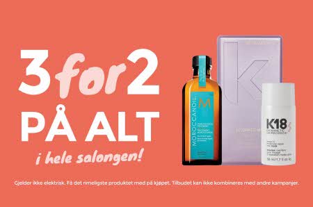 "3 for 2 på alt i hele salongen" hos Sayso!