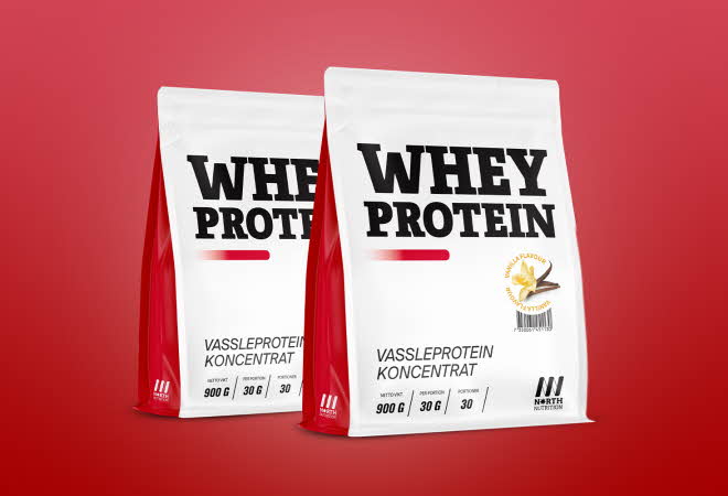 To poser med North Nutrition Whey Protein