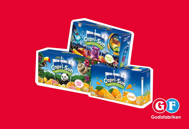 3 bokser med Capri-Sun