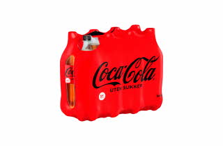 8-pakning med Coca-Cola uten sukker 1,5 liter