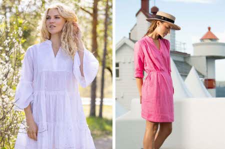 En dame i hvit kjole og en i rosa kjole fra Close ti my heart