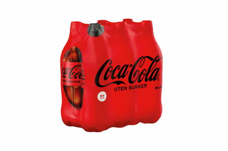 6-pakk med Coca-Cola uten sukker