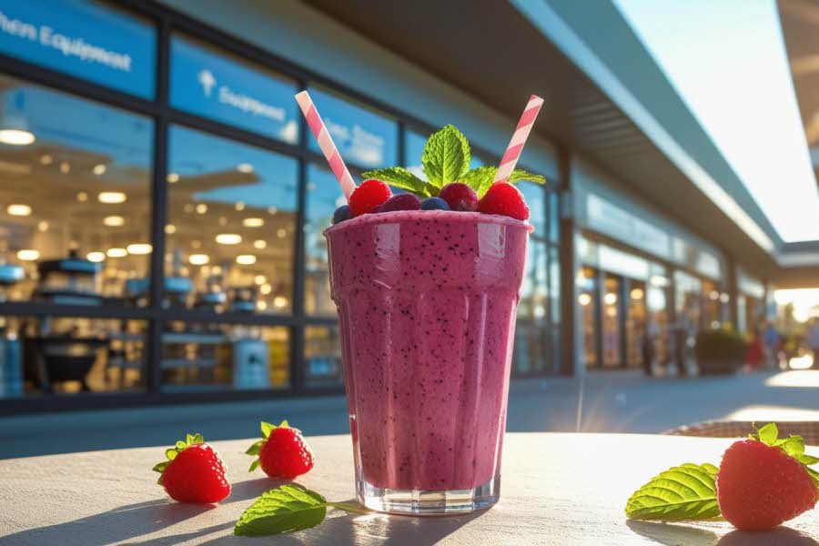 Sommersmoothie på kjøpesenter