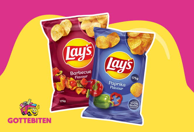 To poser med Lay's potetgull