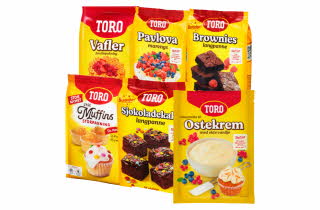 Seks forskjellige bakemikser fra Toro