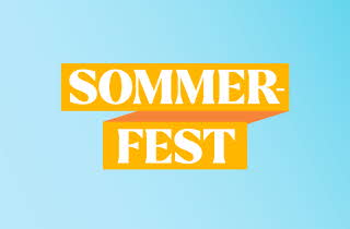 Grafisk bilde med teksten "Sommerfest"