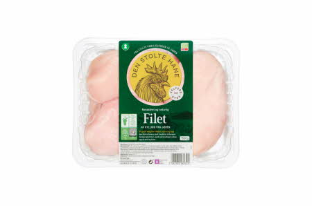 En pakke med Den Stolte Hane kyllingfilet