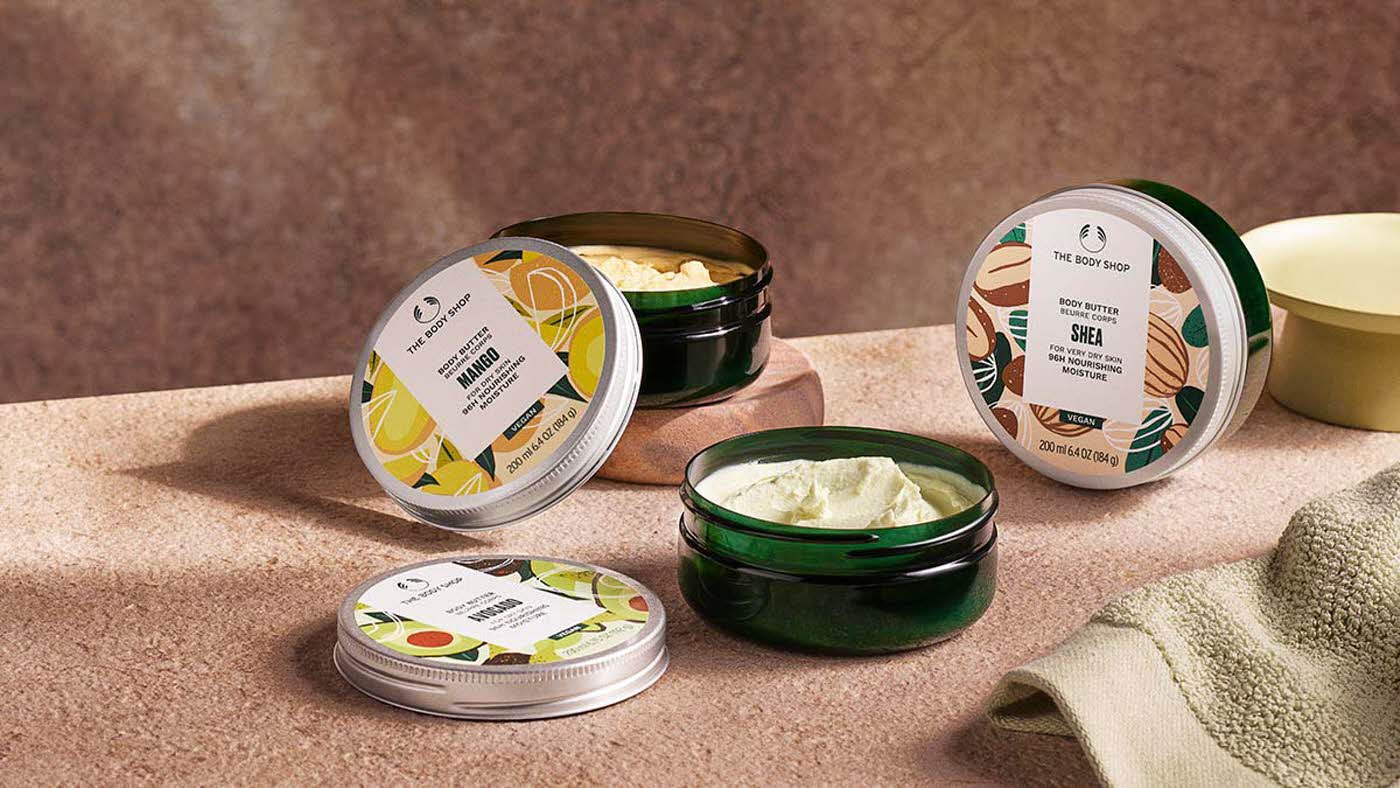 Utvalgte hudkremer fra The Body Shop