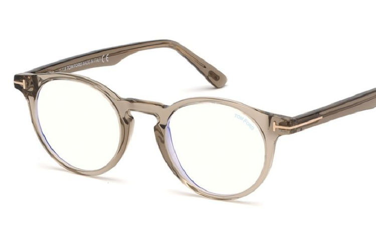 Runde briller fra Tom Ford, lys brune, produktbilde