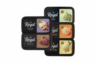 Fem forskjellige smaker av Royal is