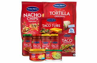 Flere forskjellige tex-mex produkter fra Santa Maria