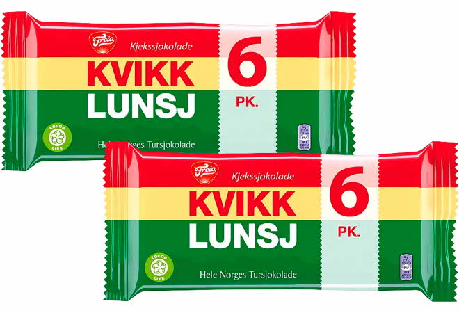 2 pakker Kvikk Lunsj 6pk.