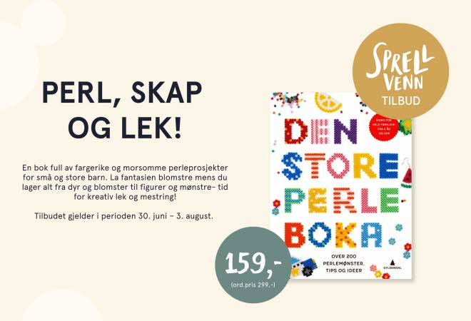 Den store perleboka med Sprell venn tilbud kr159 - perl, skap og lek! 