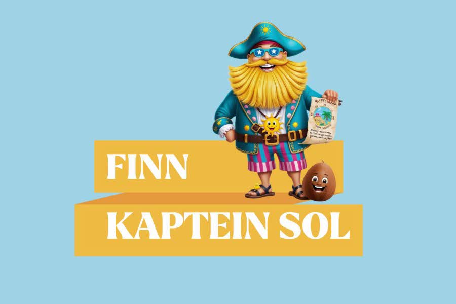 Finn kaptein sol med bilde av en sjørøver med kart