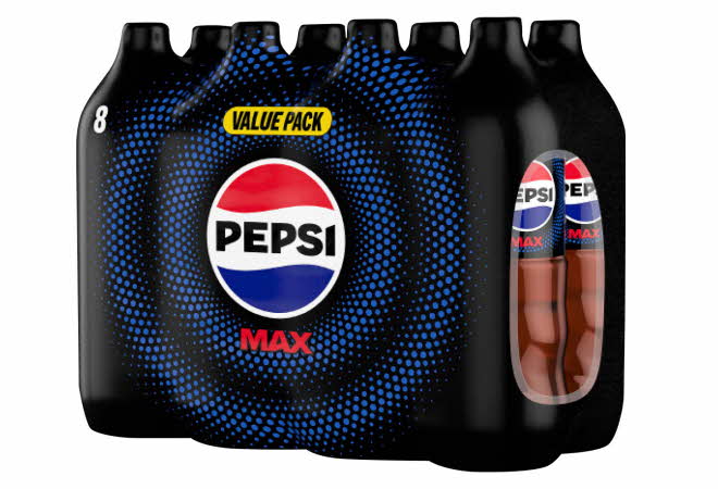 En 8-pakk med Pepsi Max 1,5L.