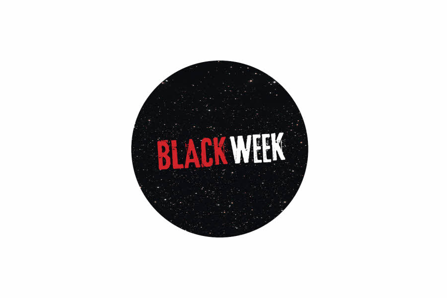 sort sirkel med black week