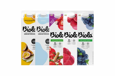 Flere versjoner av Biola sine produkter