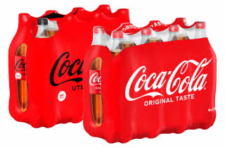 To 8-pakk med Coca-Cola og Coca-Cola Zero.