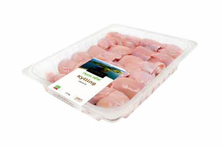 plastikk pakning med kyllinglår