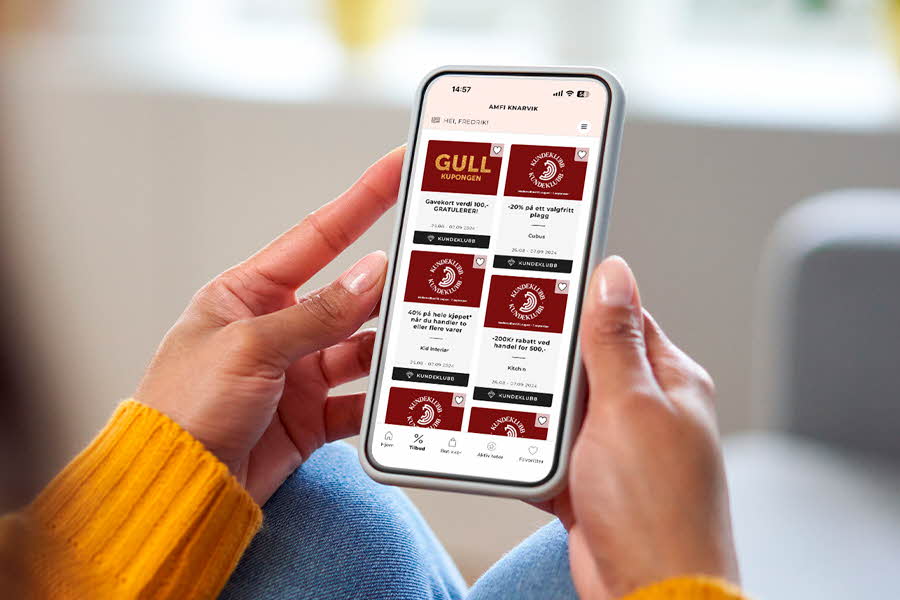Meld deg inn i AMFI Knarvik sin kundeklubb og få eksklusive tilbud og invitasjoner fra oss.