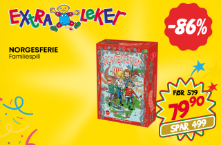 Norgesferie familiespill, før 579,- NÅ 79,90-