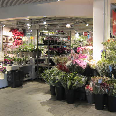 Bilde av inngangen til en blomsterbutikk