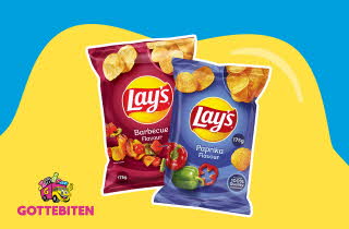 2 poser med lays chips