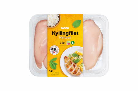 En pakke med kyllingfilet