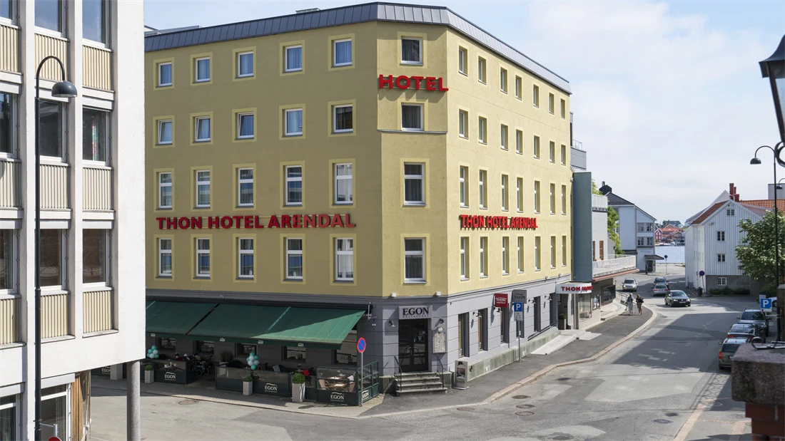 Fasadebilde av Thon Hotel Arendal i Arendal sentrum