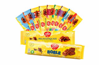 Stort utvalg store Freia sjokoladeplater.