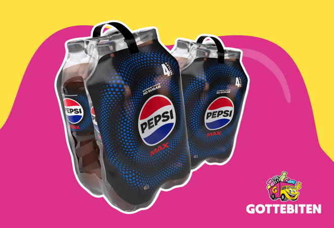 To 4-pakker med 1,5L flasker med Pepsi Max