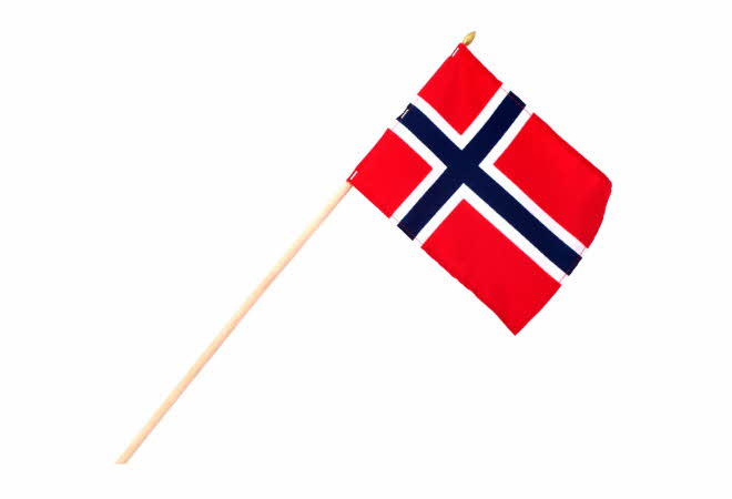 Et lite norsk flagg
