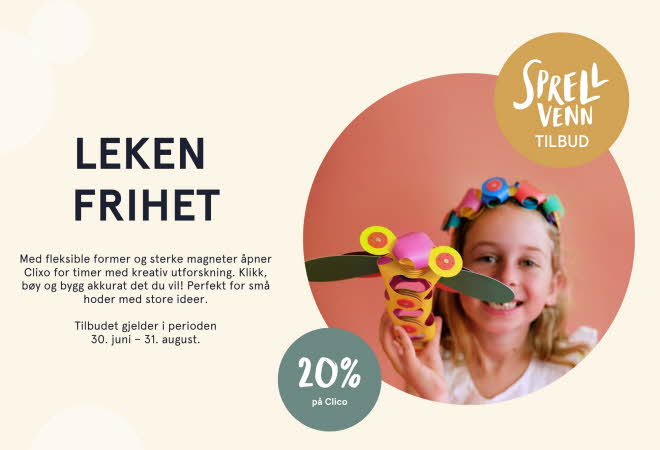 Clixo 20% venn tilbud