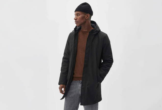 Mann med vinterjakke