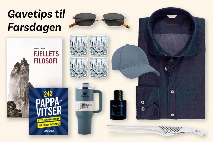 Kollasj med gavetips til far